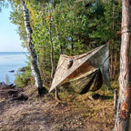260x140cm Camping Hängematte Doppelgröße Fallschirm mit Moskitonetz Regenschutz Tarp Leicht für Wandern Reisen