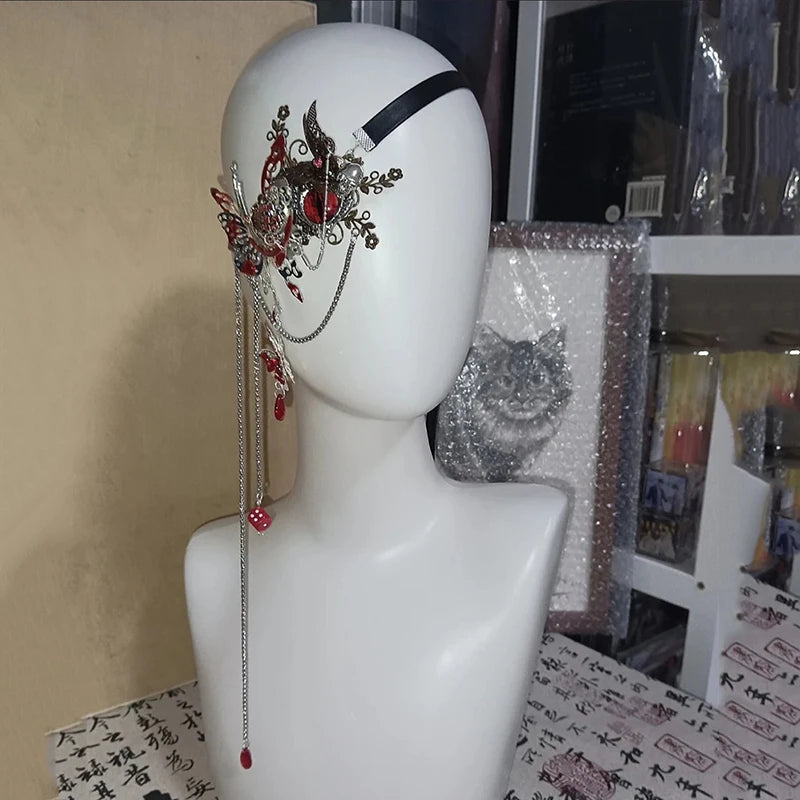 Anime Heaven Officials Blessing Tian Guan Ci Fu Hua Cheng Cosplay Schlafbrille Augenklappe Schmetterlings-Augenmaske Schmuck Accessoire Requisite