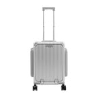 Moderner 20-Zoll PC-Gepäckkoffer, Aluminiumlegierung, Hartschale, Reisekoffer mit 4 Rollen, 3-Öffnungs-Struktur für Reisen