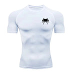 Herren Kompressionsshirt Kurzarm Langarm Schnelltrocknend | Allseason Workout Top für Fitnessstudio Laufen Fitness UV-Schutz