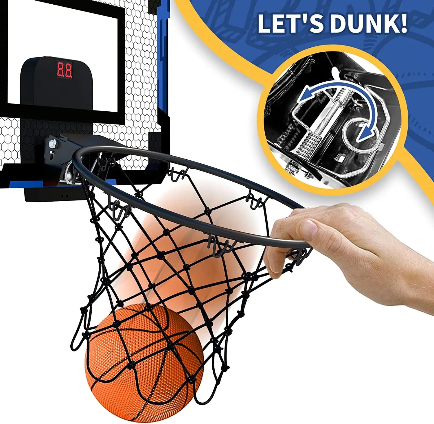 Ring Basketballkorb Wandmontiertes Indoor-Trainings-Kinder-Basketballspielzeug Mini-Basketballkorb-Set für Kinder-Outdoor-Spiele