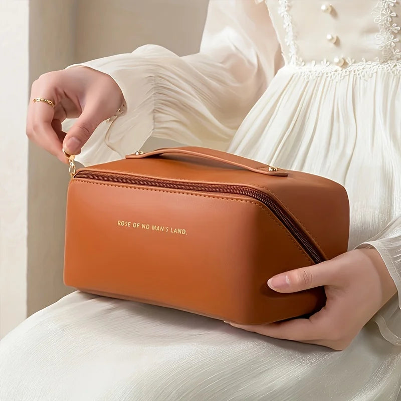 Schmink-Organizer, Kulturtasche für Frauen, Make-up-Etui, Aufbewahrungstasche, Luxus-Damenbox, Kosmetiktasche, Organizer-Tasche für Reisen mit Reißverschluss