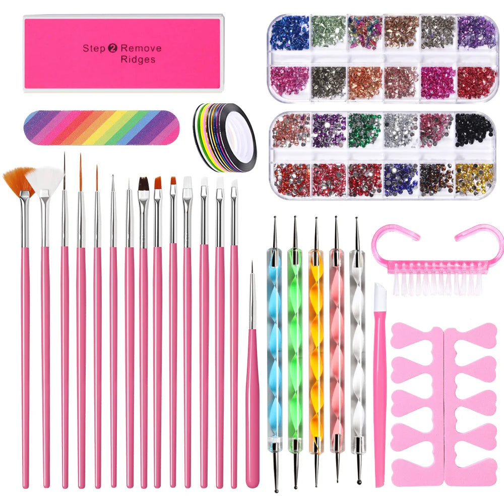 Maniküre-Set für Nagelpailletten-Kit Nagelpflege-Zubehörset Nagelkunst-Pinsel Nägel-Zubehör Maniküre-Werkzeuge Hauptbild