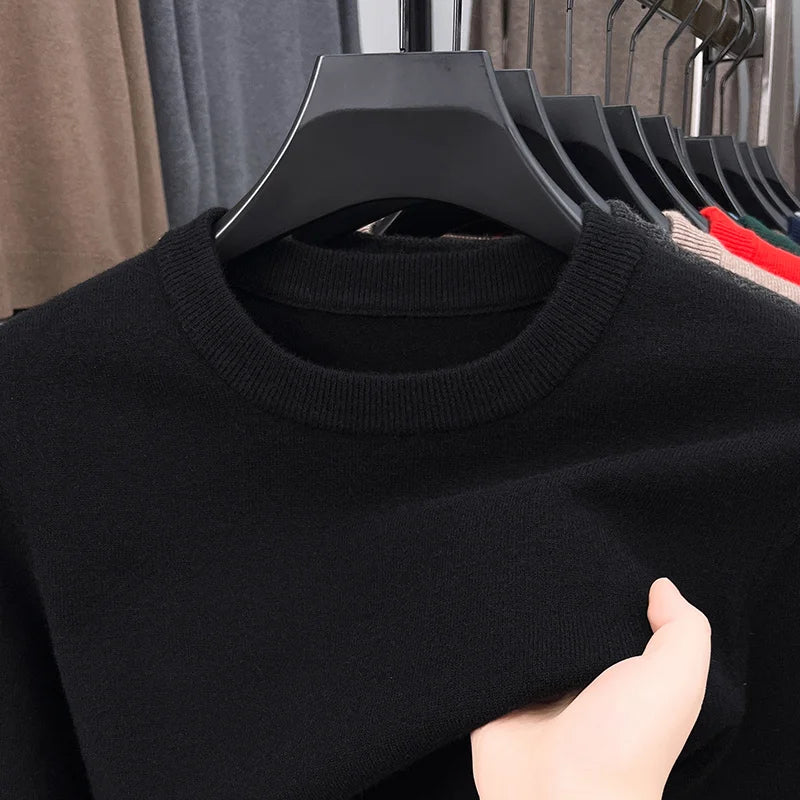 2025 Neuer Herren-Freizeitpullover Rundhals Langarm Strickpullover Rautenmuster Mode Vielseitiges Oberteil 2029