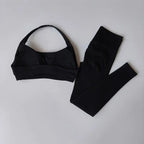 Nahtloses Yoga-Set für Damen, Beauty-Rücken-Sport-BH, Unterwäsche, Pfirsich-Po-Fitness, hohe Taille, Leggings, Gymnastik-Yoga-Set, Pilates-Set