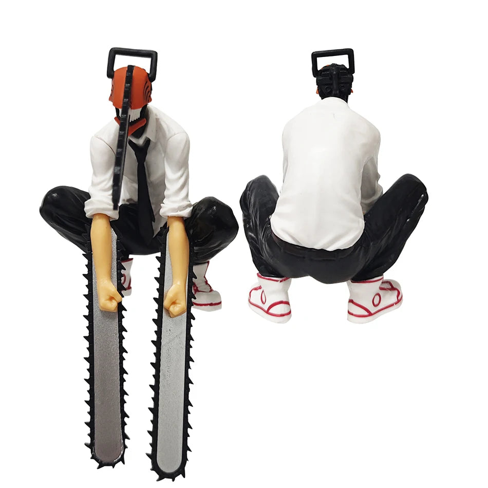 Anime Chainsaw Man Figur 2er Set Denji Actionfigur 14-17cm Auto Dekoration Puppe PVC Modell Sammlerstücke Kindergeschenke