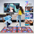 HDMI-Doppeltanzmatte Yoga Fitness-Tanzspiele mit MV/3D/Cartoon-Tanzmodus, selbstaktualisierende, rutschfeste kabellose Doppeltanzmatte