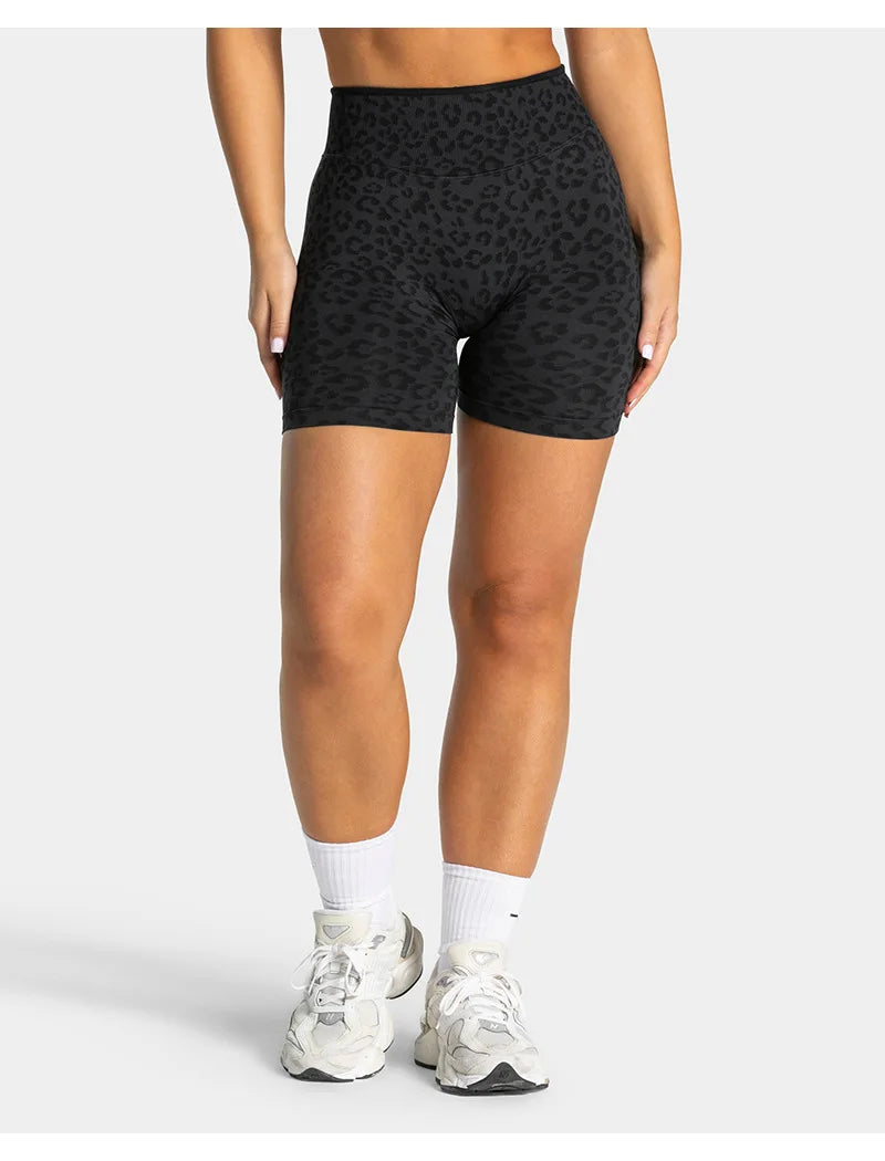 Schnelltrocknende, nahtlose Yoga-Shorts für Damen, hohe Taille, Po-liftend, Bauchkontrolle, Lauf- und Fitnesshose