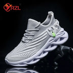 YRZL Herren Sportschuhe Laufen Schwarz Jogging Freizeit Sneaker Outdoor Atmungsaktives Mesh Damen Leichte Stoßdämpfung Schwarz Tennis