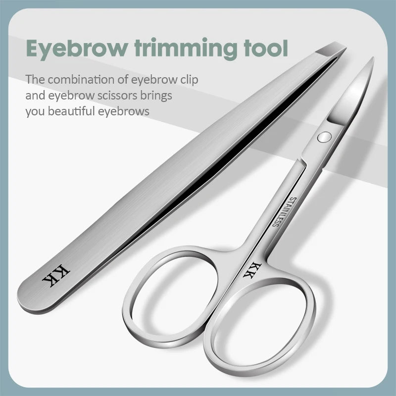 KK 11-in-1 Maniküre-Tools Professionelles Nagelknipser-Set Edelstahl Nagelschneider Zangen Scheren Kit Fußpflege Handpflege