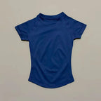 Sport Short Sleeve Top Women Running Sports T Shirt Summer Short Sleeve Round Neck Breathable Gym Vest Yoga Fitness Top