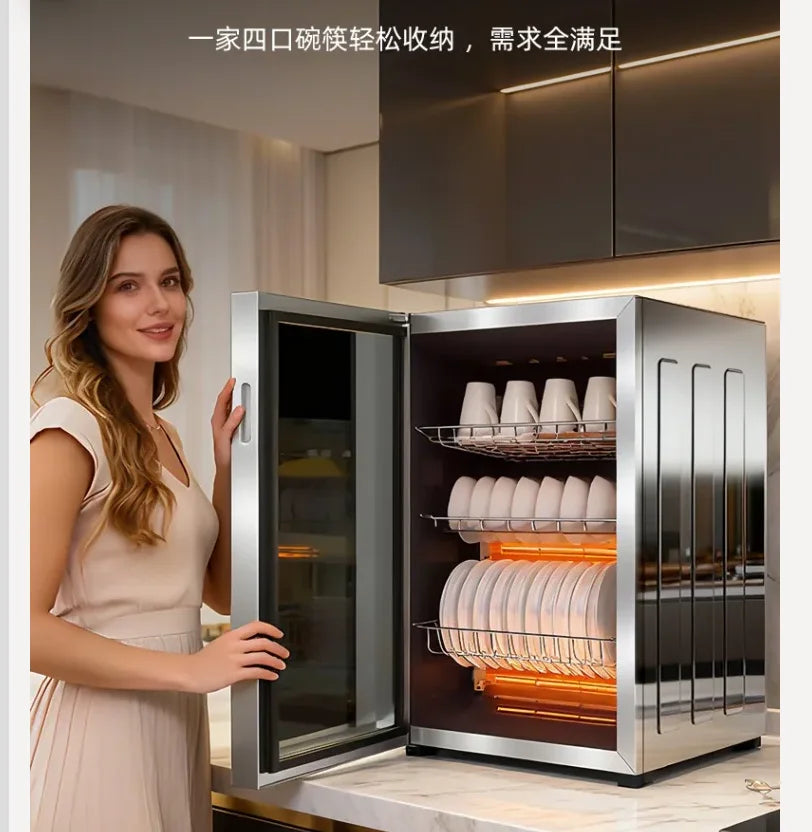220V AUX Portable Disinfection Cabinet Kitchen Sterilizer Dryer for Tableware New Model No Drip WBA Hauptbild