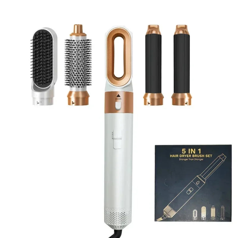 5-in-1 Haartrockner-Heißluftbürsten-Set, professioneller Lockenstab, Haarglätter, Styling-Werkzeug für professionelle Haartrockner im Haushalt
