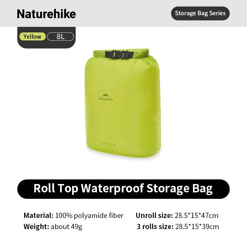 Naturehike Rolle-Aufbewahrungstasche Outdoor Reise Wandern Leicht Wasserdicht Vakuum Kompressionsspender Taschen Tragbarer Organizer