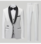 Herren Casual Business Anzug Smoking High End Marken Boutique Mode Sakko Weste Hose Bräutigam Hochzeitsanzug Party Anzug