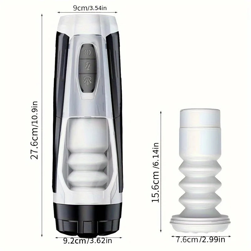 7 stoßende & vibrierende Stimulationsmodi, männlicher Masturbator Cup, realistischer 3D-Ärmel für männliche Masturbation, Penistraining, 18+