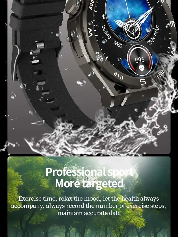 2026 Neue Smartwatch, kabelloses Telefonieren, KI-Sprache, über 40 Sportmodi, Outdoor-Fitness, lange Akkulaufzeit, Musik- & Nachrichtenbenachrichtigung, Unisex-Geschenk