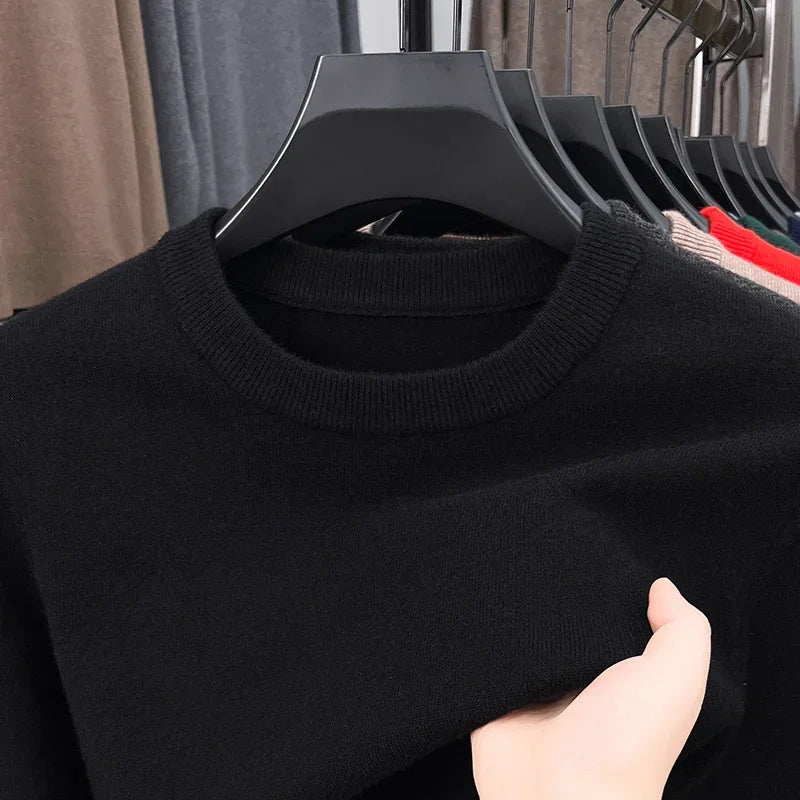 2025 Neuer Herren-Freizeitpullover Rundhals Langarm Strickpullover Rautenmuster Mode Vielseitiges Oberteil 2029