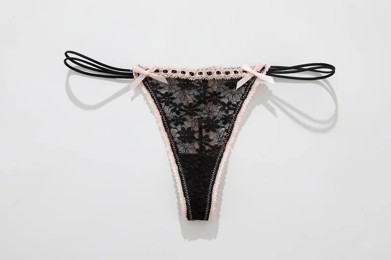 Spitzen-Schleifen-Höschen, sexy Damen-Dessous, Alltagskleidung, Homewear, einfarbige Unterwäsche für Damen, niedrige Taille, atmungsaktive Höschen, трусы женские