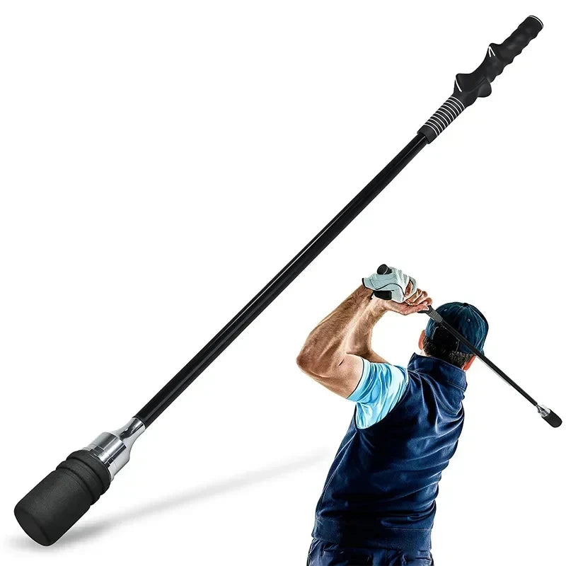 MO EYES Golfschwungtrainer Schwarz Indoor- und Outdoor-Übungsstick Handgriff HGB031