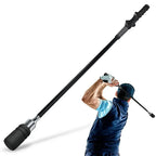MO EYES Golfschwungtrainer Schwarz Indoor- und Outdoor-Übungsstick Handgriff HGB031