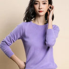 Neuer Damenpullover O-Ausschnitt Herbst Winter Basic Pullover Warm Lässig Pulls Jumper Koreanische Mode Frühling Strickwaren Bottoming Shirt