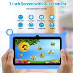 Neue globale Android Version 7 Zoll Tablets Quad Core 4GB+64GB ROM 5G WiFi Google Kids Tablets Tragbare kindersichere Schutzhülle