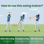 Golf einziehbarer Schwungtrainer Golfschwung einziehbarer Stock Überlegene Golf-Trainingshilfe, Krafttraining für verbesserten Schuss Schwung