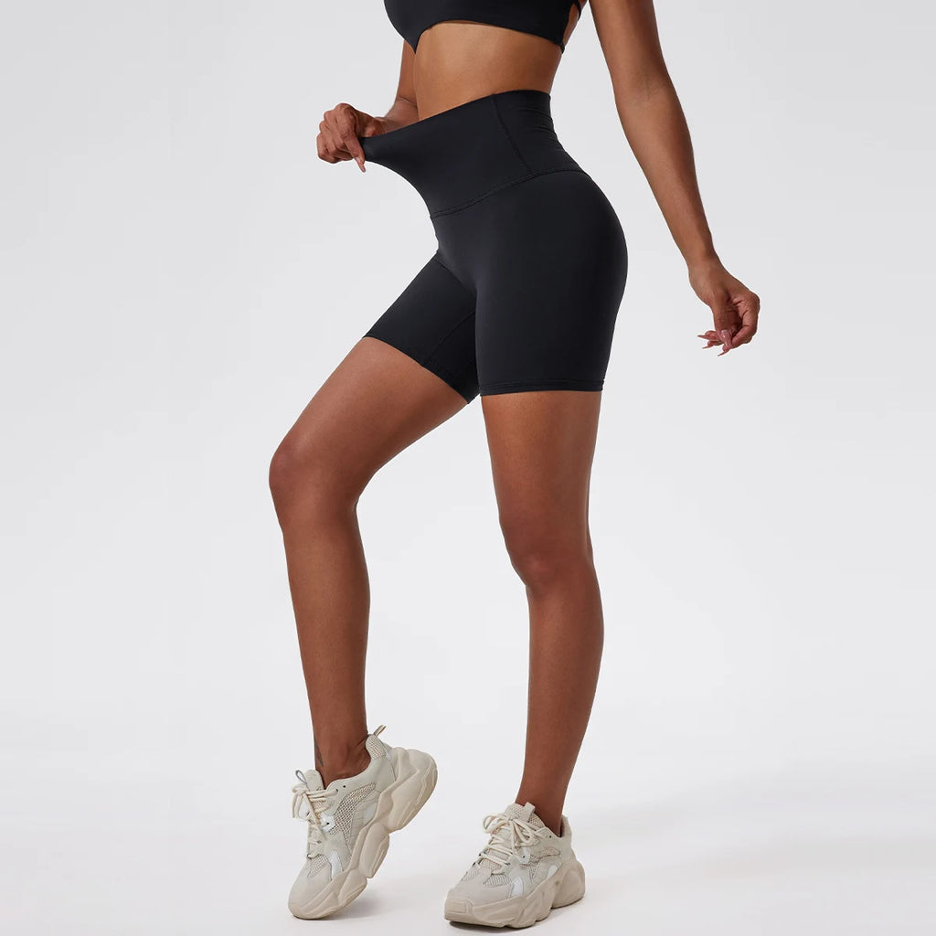 Hearuisavy Damen Yoga Shorts Sommer Soft Buttock Lift Gym Leggings High Waist Sport Shorts Damen Running Workout Shorts Female