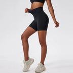 Hearuisavy Damen Yoga Shorts Sommer Soft Buttock Lift Gym Leggings High Waist Sport Shorts Damen Running Workout Shorts Female