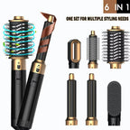 6-in-1 Haartrocknerbürste Heißkamm-Set Professioneller Lockenstab Haarglätter Styling-Tool Luft-Styling Haartrockner Haushaltsgerät