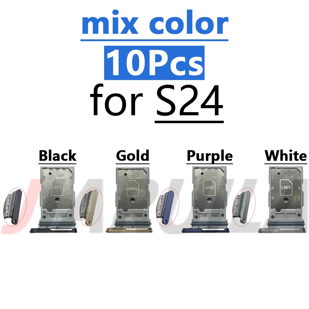 10 St. SIM-SD-Dual-Karten-Telefonkartenhalter-Adapter in verschiedenen Farben für Samsung S23 S24 S25 Plus S23 Ultra SIM-Kartenfach Einschub