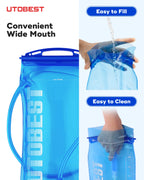 UTOBEST 1L/1.5L/2L/3L Trinkblase Wasserreservoir Trinkbeutel BPA-frei zum Laufen Radfahren Wandern