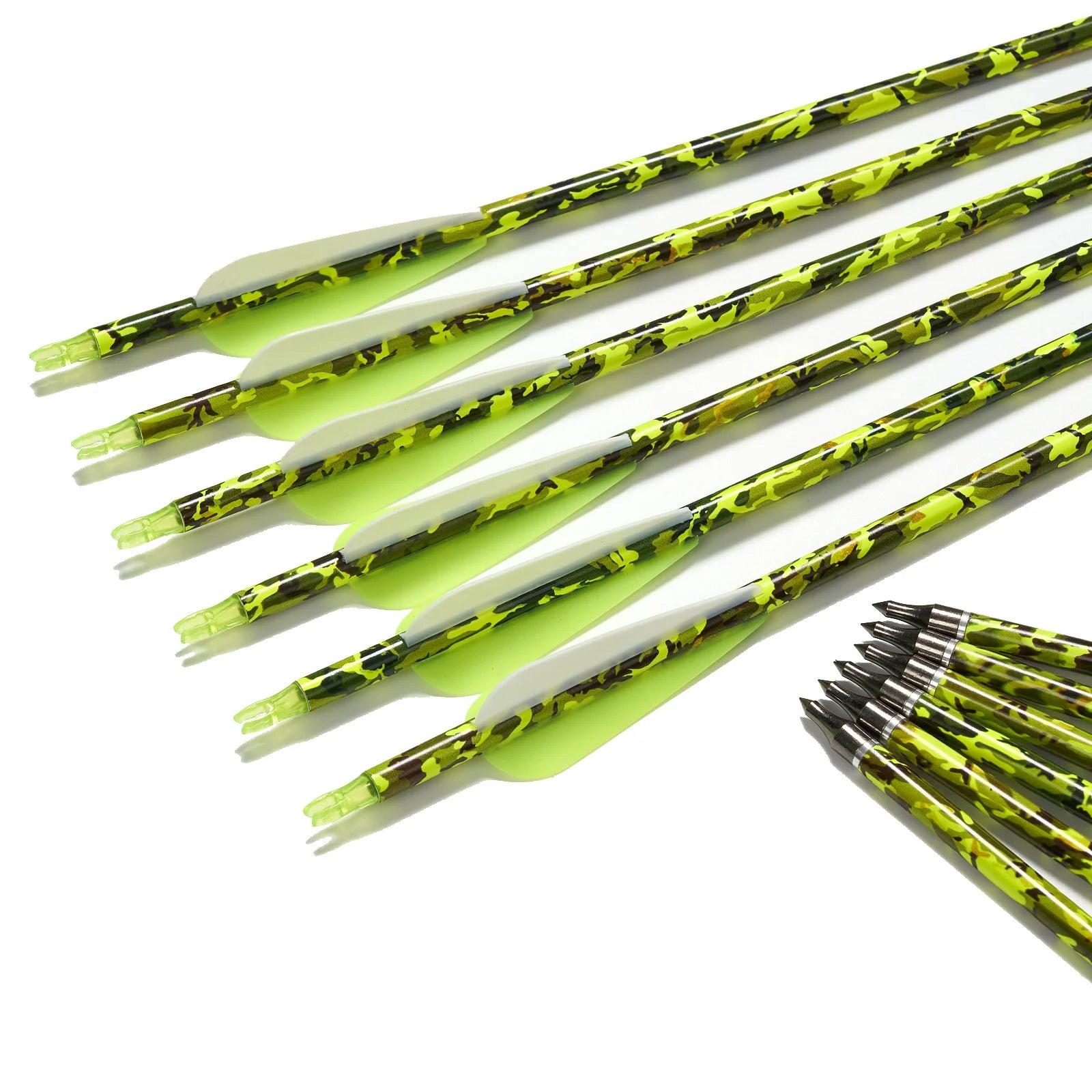 Toparchery 31,5 Zoll Mischcarbonpfeile ID 6,2mm Kunststofffedern Outdoor Ziel Jagd und Schießen