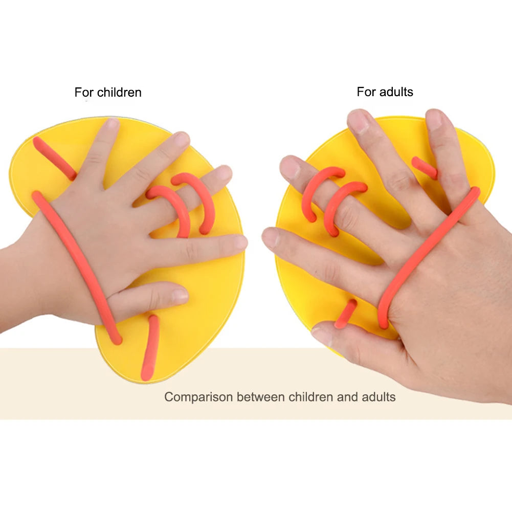 Silikon-Schwimm-Korrektur-Handflossen Leichte Wassersporthandschuhe Paddel Tragbare verstellbare Hilfs-Lehrzubehör