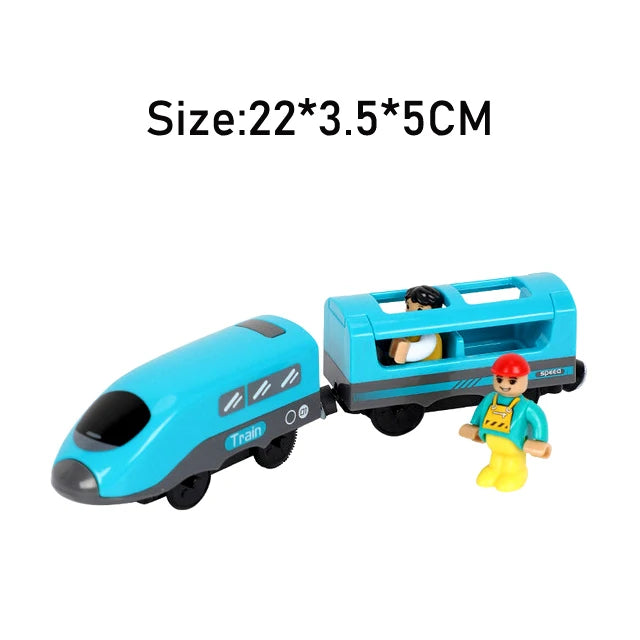RC Electric Train Set Locomotive Magnetic Train Diecast Slot Toy Fit for Brand Wooden Railway Tracks Toys for Children Gifts