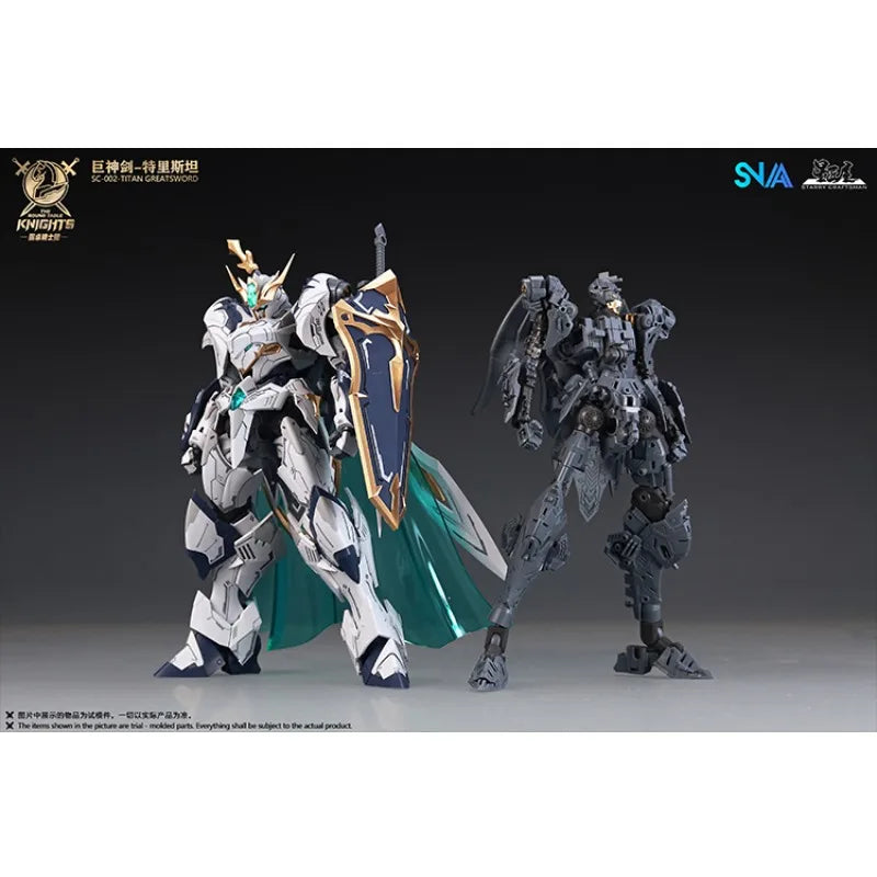 Auf Lager SNAA TRISTAN Runder TITAN GROSSSCHWERT Tischritter zusammengebauter Mecha Actionfigur Anime Modell Trendy Spielzeug Desktop