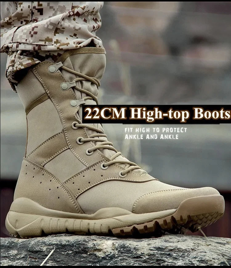 35-47 Size Men Women Ultrallight Outdoor Climbing Shoes Tactical Training  Boots Summer Breathable Mesh Hiking Desert Boot