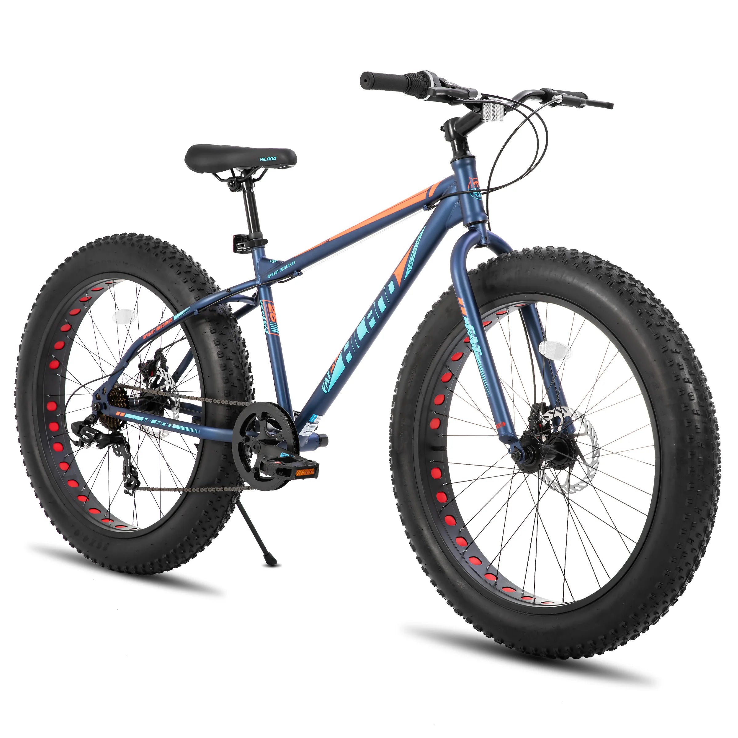 Hiland 20 Zoll Kinder-Fahrrad, Fatbike Mountainbike für Kinder ab 5 Jahren, Shimano 7-Gang-Schaltung, Doppelscheibenbremse, Kinder-Strandfahrrad Hauptbild