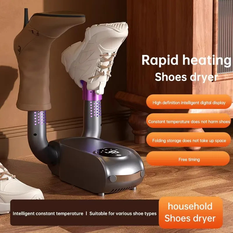 220V Schuhtrockner Elektrischer Zeittrockner Ausziehbar Schnelles Trocknen UV-Sterilisation Haushalt Reise Faltbare Schuhe Stiefel Socken Handschuhe