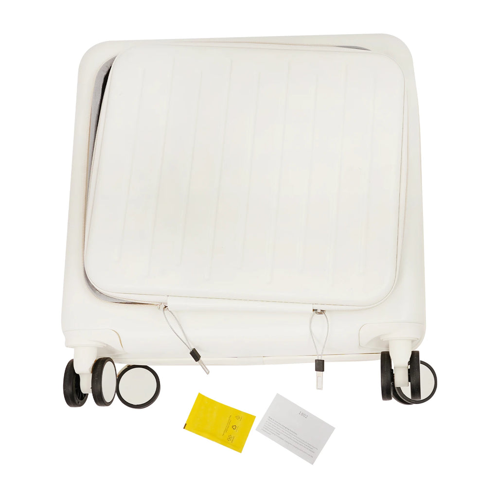 Handgepäck Roller Koffer Trolley 18" ABS-Schale Kabinengepäck Frontfach Multifunktionsräder Erweiterbar