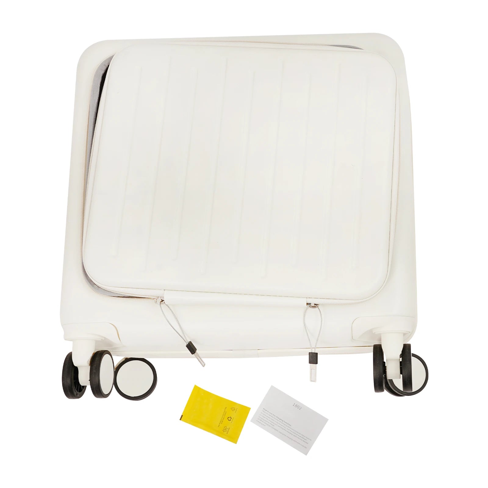 Handgepäck Roller Koffer Trolley 18" ABS-Schale Kabinengepäck Frontfach Multifunktionsräder Erweiterbar