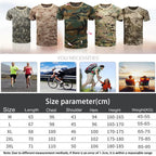 Outdoor Sports Men T-Shirts 3D Camouflage Quick Dry O Neck Short Sleeve Tops Shirt Camo Hiking Hunting T Shirt