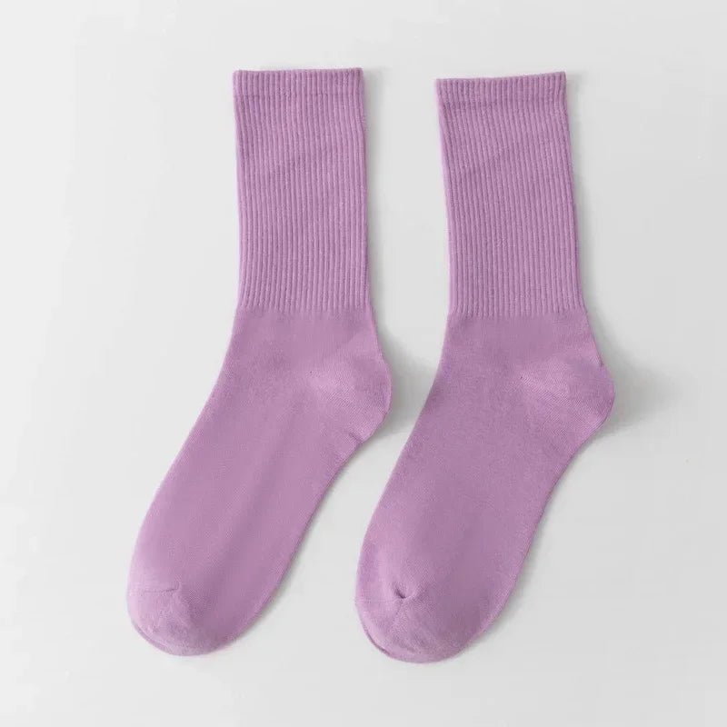 33 Farben Sommer Baumwolle Weiche Socken Fröhlich Bunte Damen Mid-Tube Strümpfe Modetrend Rot Grün Knöchelsocken Herbst Strumpfwaren