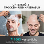 KENSEN 6D Magnetischer schwebender Elektrorasierer für Herren Nass-/Trockenrasierer Haartrimmer USB wiederaufladbarer LED-Display Barttrimmer