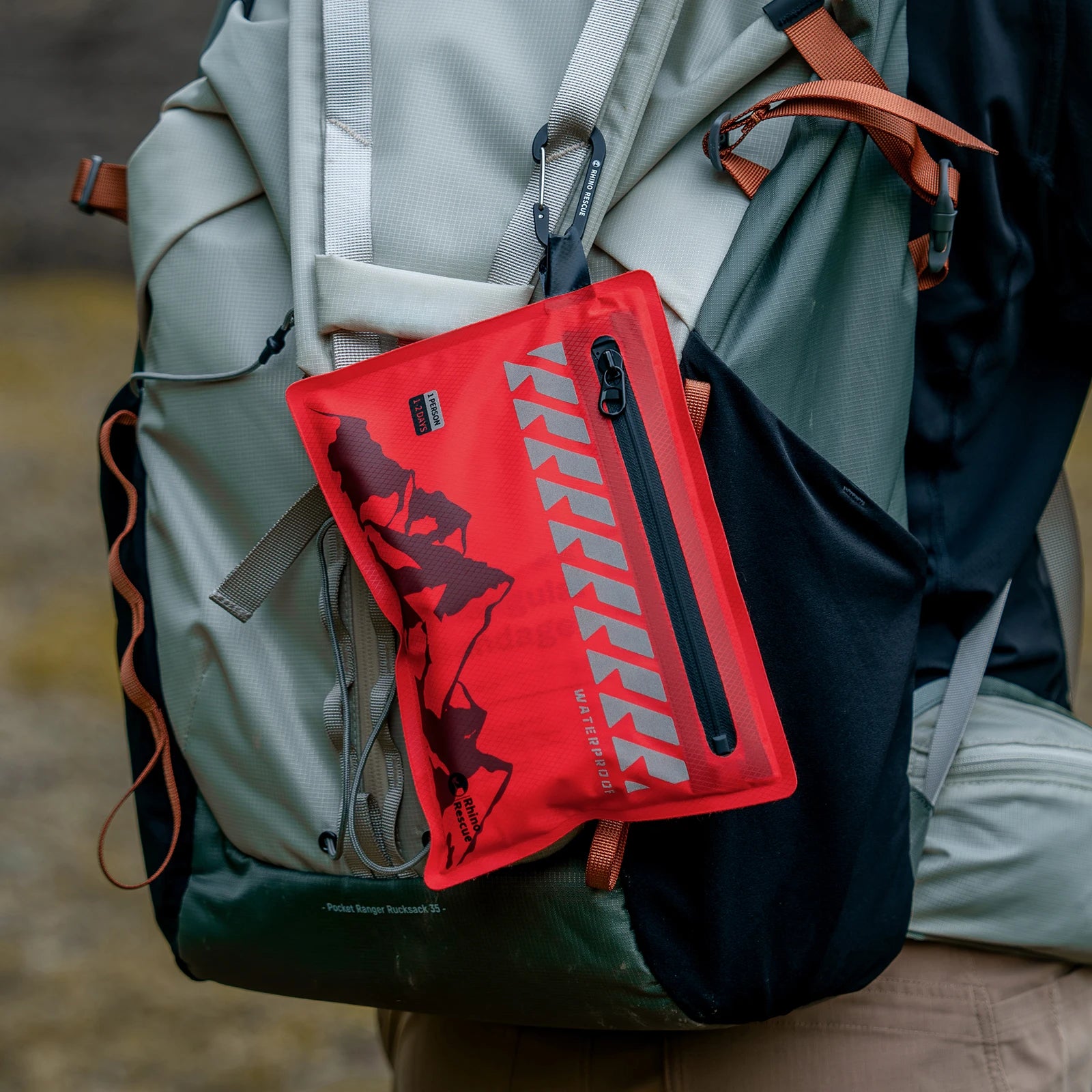 Rhino Rescue Kleines Erste-Hilfe-Set – Ultraleichtes wasserdichtes Medizinisches Notfallset für Wandern, Rucksackreisen, Radfahren, Reisen und Fahrzeuge