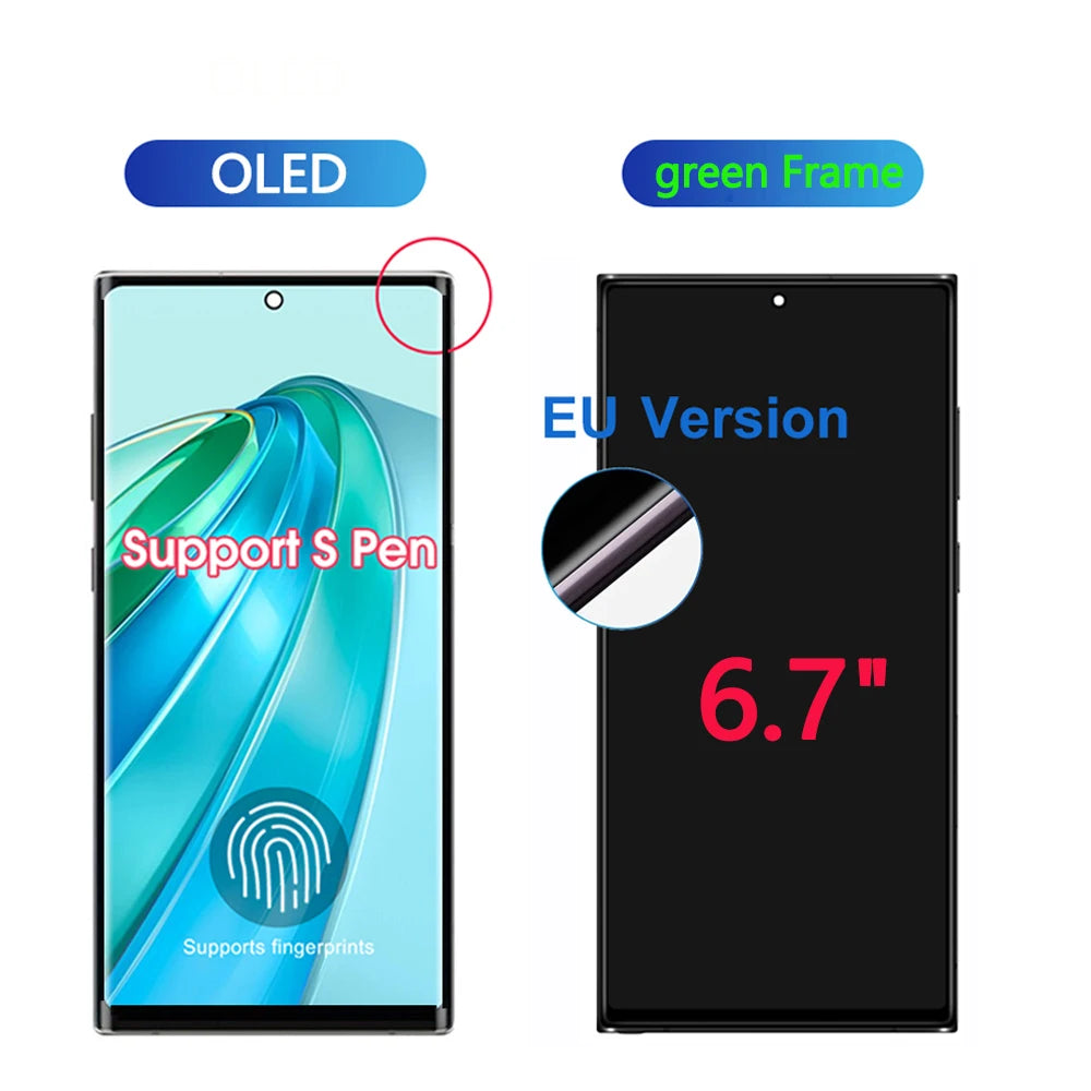 6,8 Zoll Super AMOLED für Samsung Galaxy S23 Ultra S918 LCD-Display Touchscreen Digitizer Baugruppe unterstützt Fingerabdruck und S-Pen