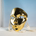 Maskerade Maske Metallic Farbe Halloween Maske Vollgesicht Für Frauen Männer Cosplay Maskerade Kostüm Zubehör