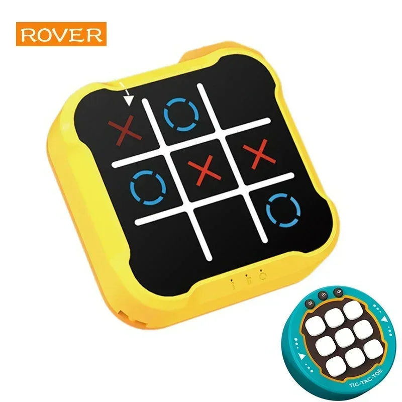 Multifunktionales elektronisches Tic-Tac-Toe-Brett Brettspiele Montessori Puzzle Tischspiel Schach Schachset Tragbar für Erwachsene Kinder Hauptbild
