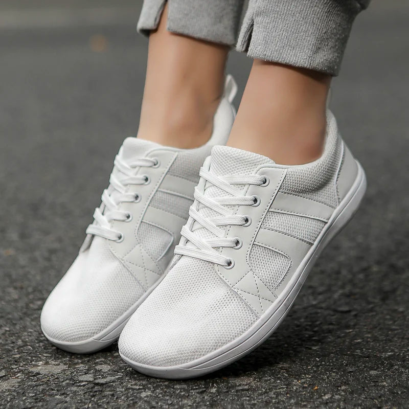 FANCYLEE Klassische Damen GAT Barfuß-Sneaker Retro Wildleder Minimalistische Walkingschuhe Weite Passform Zero Drop Freizeitschuhe Größe 36-41